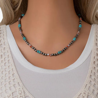 Beaded Chain Choker Necklace