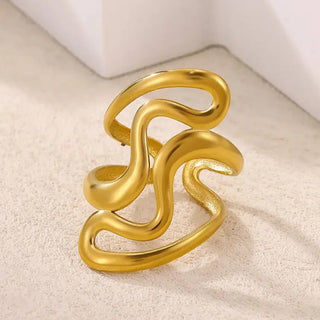 Gold Stainless Ring 2