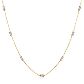 Zircon Gold Choker Necklace
