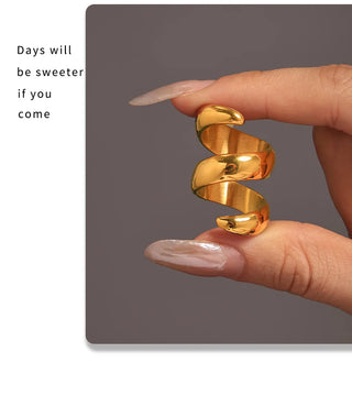 Gold Stainless Ring 6