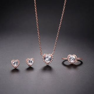Crystal Gold Jewelry Set 3