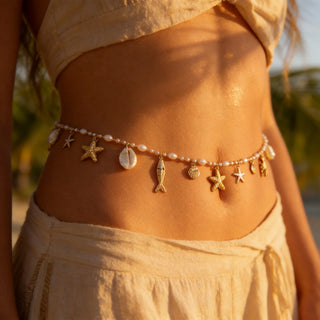 Pearl Gold Waist Belt