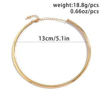 Gold Silver Choker Necklace 2