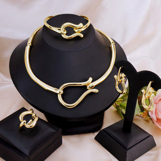 Gold Choker Jewelry Set