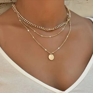 Chain Layered Pendant Necklace
