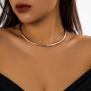 Gold Silver Choker Necklace 2