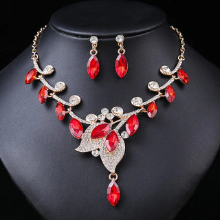 Crystal Gold Jewelry Set