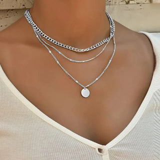 Chain Layered Pendant Necklace