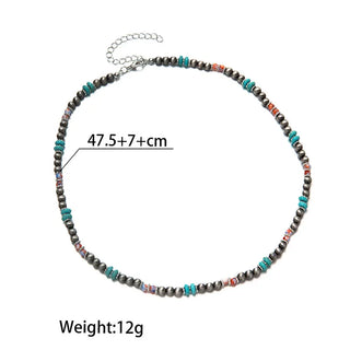 Beaded Chain Choker Necklace