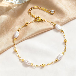 Pearl Gold Anklet