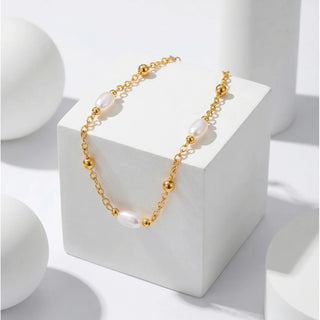 Pearl Gold Anklet
