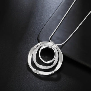 Silver Chain Pendant Necklace