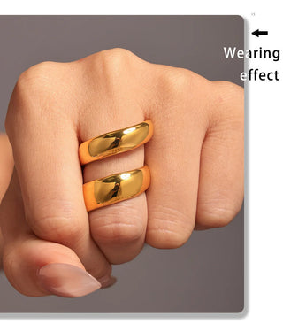 Gold Stainless Ring 6