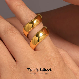 Gold Stainless Ring 6