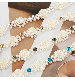 Rhinestone Floral Waist Belt