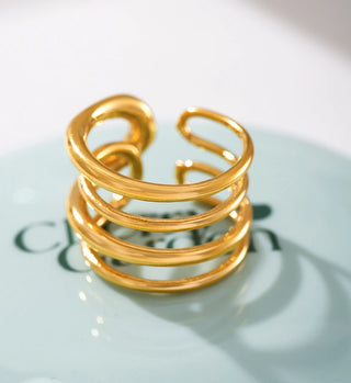 Gold Stainless Ring 4