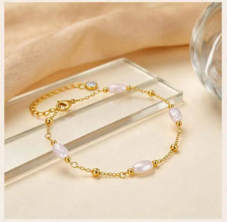 Pearl Gold Anklet