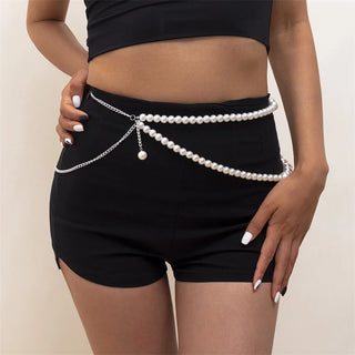 Pearl Crystal Waist Belt