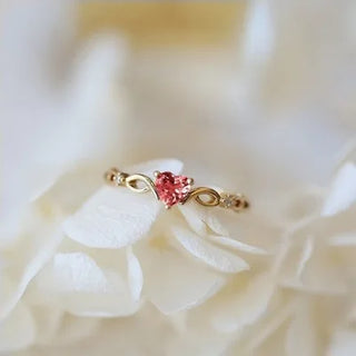 Zircon Heart Ring