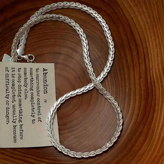 Silver Chain Pendant Necklace 2