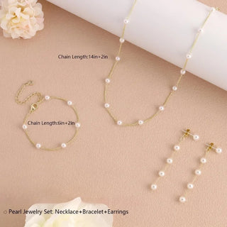 Pearl Gold Jewelry Set