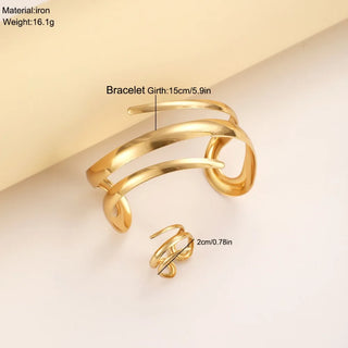 Gold Classic Jewelry Set