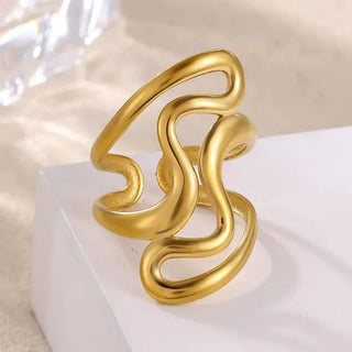 Gold Stainless Ring 2