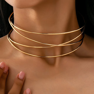 Lines Stylish Choker Necklace