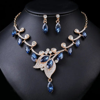 Crystal Gold Jewelry Set
