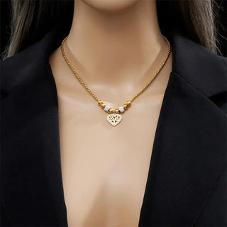 Zircon Stainless Pendant Necklace
