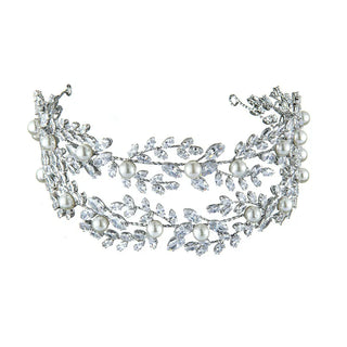 Pearl Crystal Bridal Tiara