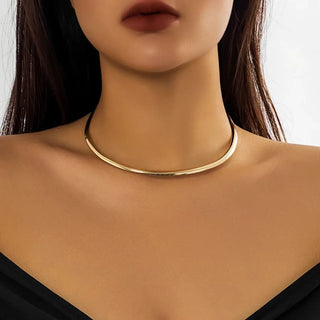 Gold Silver Choker Necklace 2