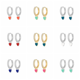 Crystal Zircon Hoop Earrings