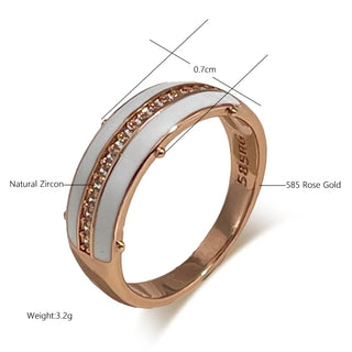 Zircon Rose Gold Ring