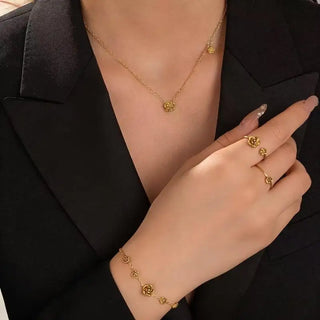 Gold Stainless Jewelry Set 2