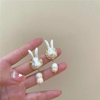 Gold Silver Drop Earrings