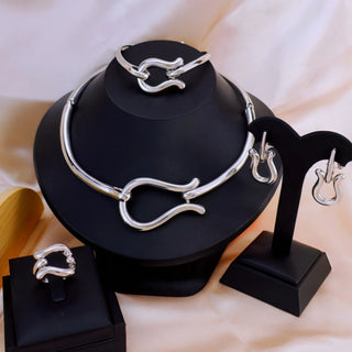 Gold Choker Jewelry Set