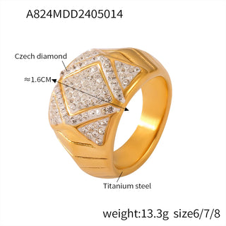 Zircon Gold Ring 15