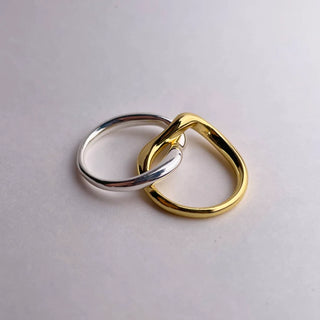 Gold Stainless Ring 7