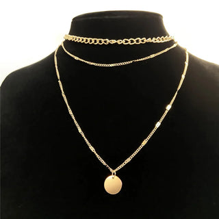Chain Layered Pendant Necklace