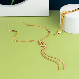 Gold Tassel Choker Necklace
