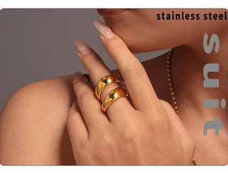 Gold Stainless Ring 6