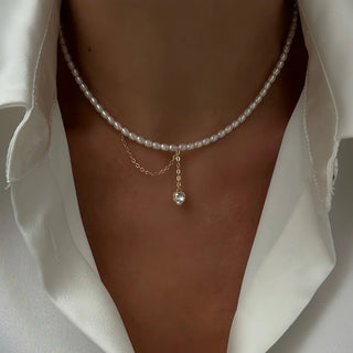 Pearl Gold Pendant Necklace 2