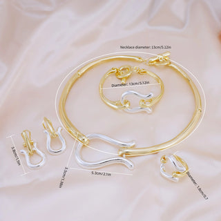 Gold Choker Jewelry Set