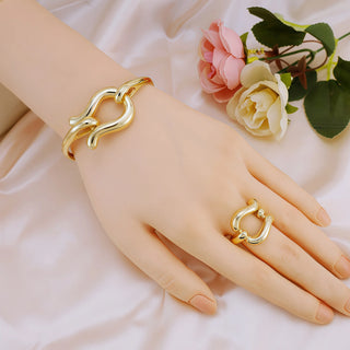 Gold Choker Jewelry Set