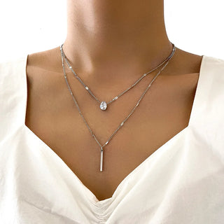 Chain Layered Pendant Necklace