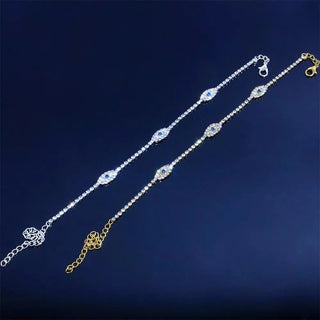 Crystal Gold Anklet