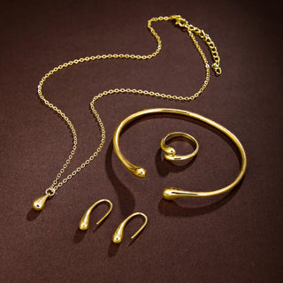 Gold Pendant Jewelry Set