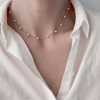 Pearl Gold Pendant Necklace