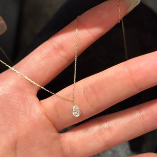 Zircon Gold Pendant Necklace